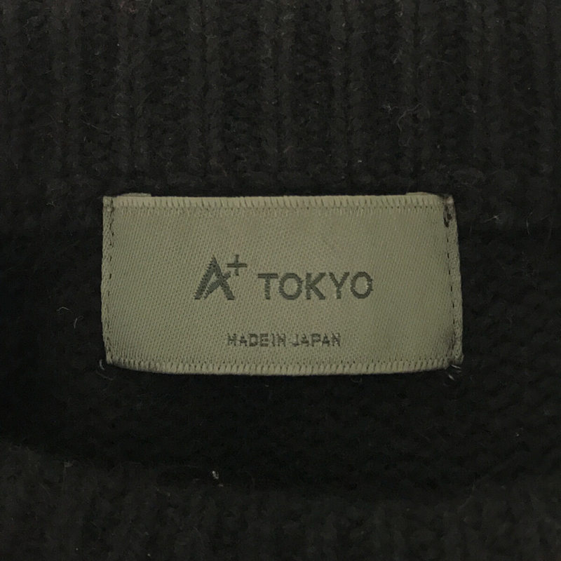 A+ TOKYO / エープラストウキョウ ラクーン オーバーサイズ クルーネック ニット セーター