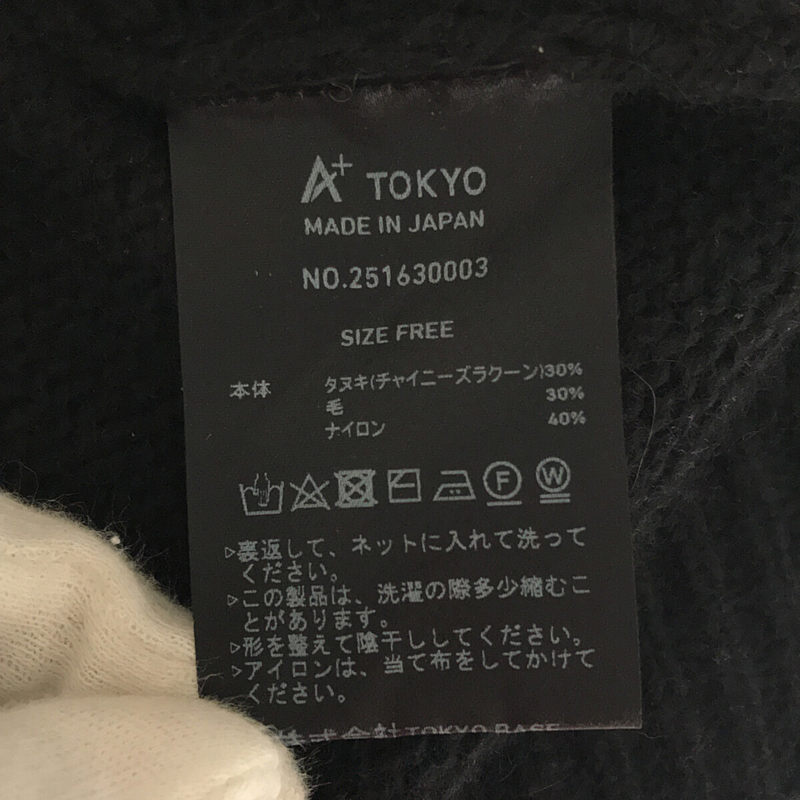 A+ TOKYO / エープラストウキョウ ラクーン オーバーサイズ クルーネック ニット セーター