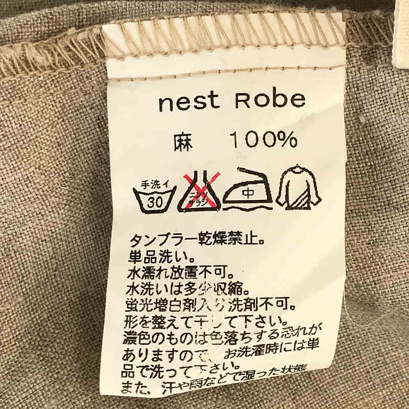 nest robe / ネストローブ リネン バックタック スキッパーシャツ