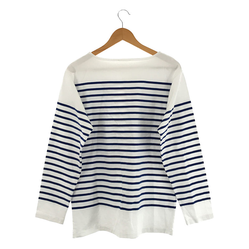 見逃し厳禁！おトクな T Stripe Coco No4 ロングスリーブ ボーダー ボートネック BLUE トップス