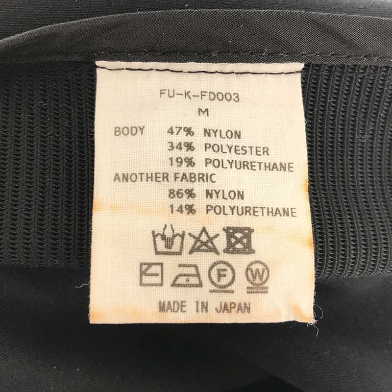 FUMIKA UCHIDA / フミカウチダ | ナイロン ポリエステル プリーツ 切替 ストレッチ サスペンダー パンツ サロペット | M | BLACK | レディース