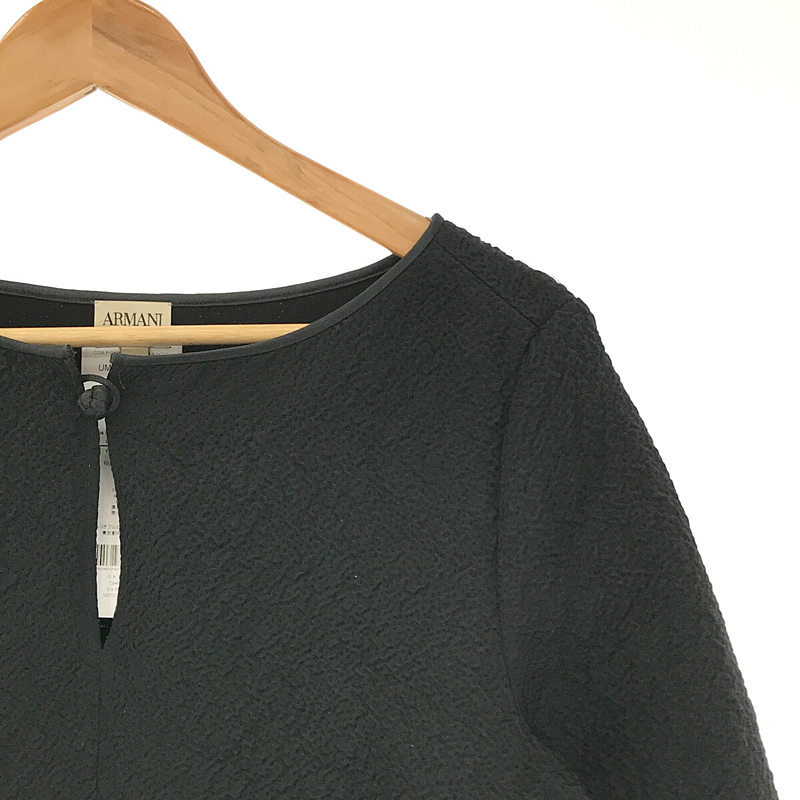 その他 イタリア製 ウール混 襟 パイピング 特殊加工 プルオーバー チュニック