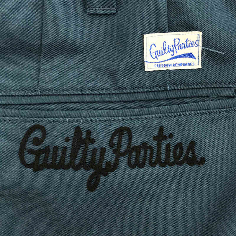 その他 ポリエステル コットン ロゴ 刺繍 クロップド パンツ