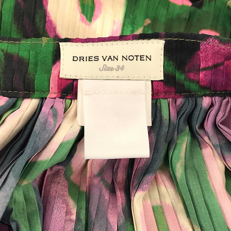 DRIES VAN NOTEN / ドリスヴァンノッテン フローラルプリント プリーツ スカート