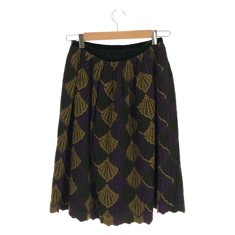 Sally Scott / サリースコット 刺繍 フレア スカート