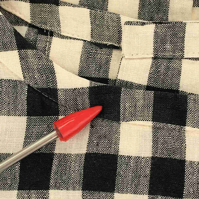 naruse / ナルセ リネン チェック ブラウス カットソー