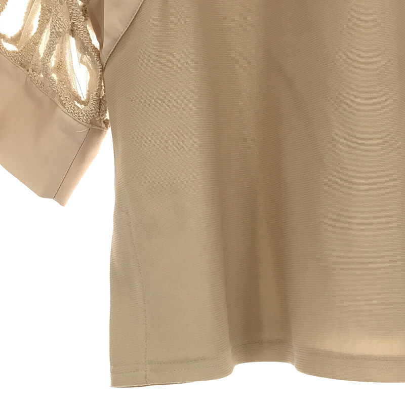 muller of yoshiokubo / ミュラーオブヨシオクボ コットン ポリエステル 袖 レース 切替 カットソー