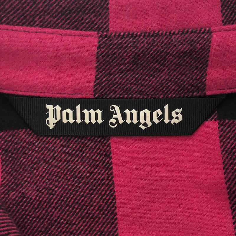 Palm Angels / パームエンジェルス ロゴプリント ブロックチェック シャツ