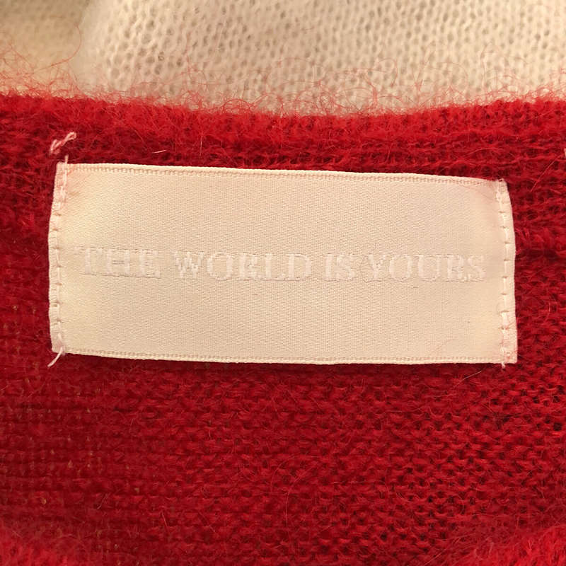 THE WORLD IS YOURS / ワールドイズユアーズ ビッグロゴ モヘア ニット