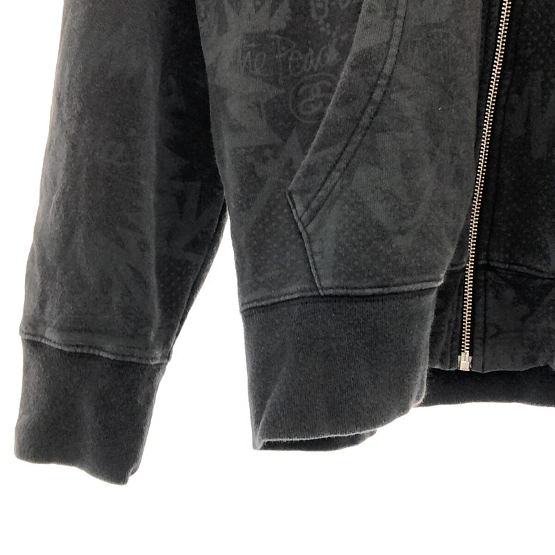 STUSSY / ステューシー 総柄 ジップパーカー