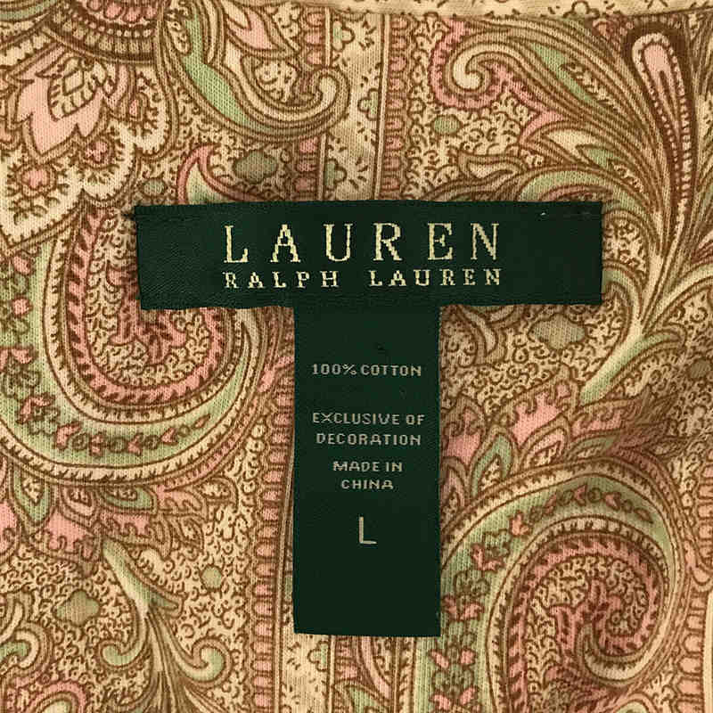 Lauren Ralph Lauren / ローレンラルフローレン 総柄 ワンポイント刺繡ロゴ シャツ ワンピース