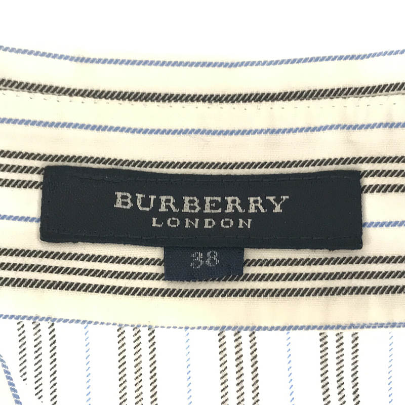 BURBERRY LONDON / バーバリーロンドン ワンポイント刺繍ロゴ コットン ストライプ シャツ