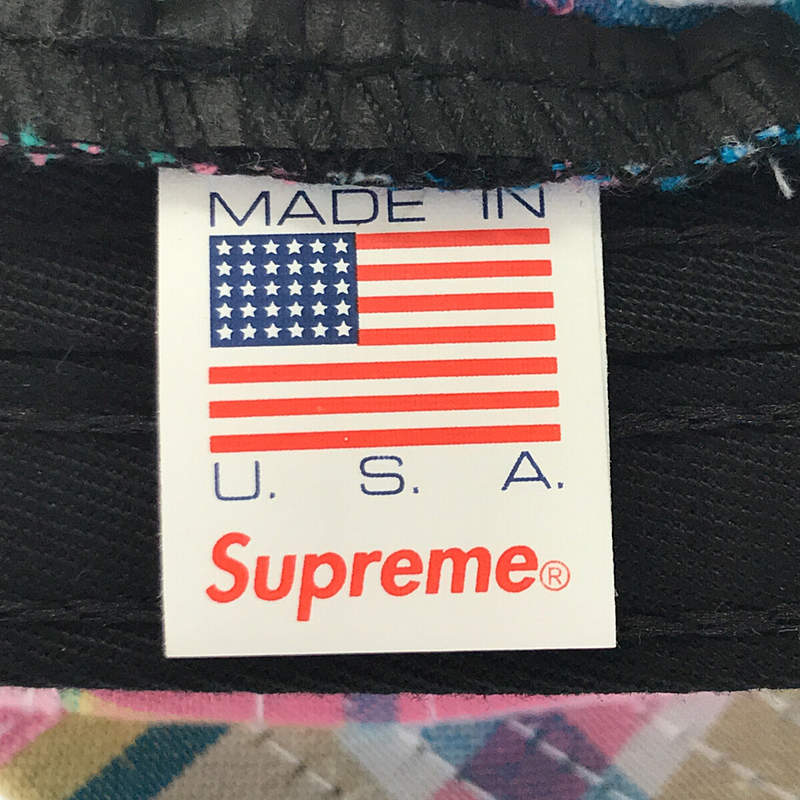 SUPREME / シュプリーム Patchwork Madras S Logo 6-Pane パッチワーク チェック キャップ 帽子 ユニセックス