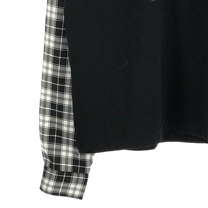 その他 コットン チェック切替 レイヤード カットソー