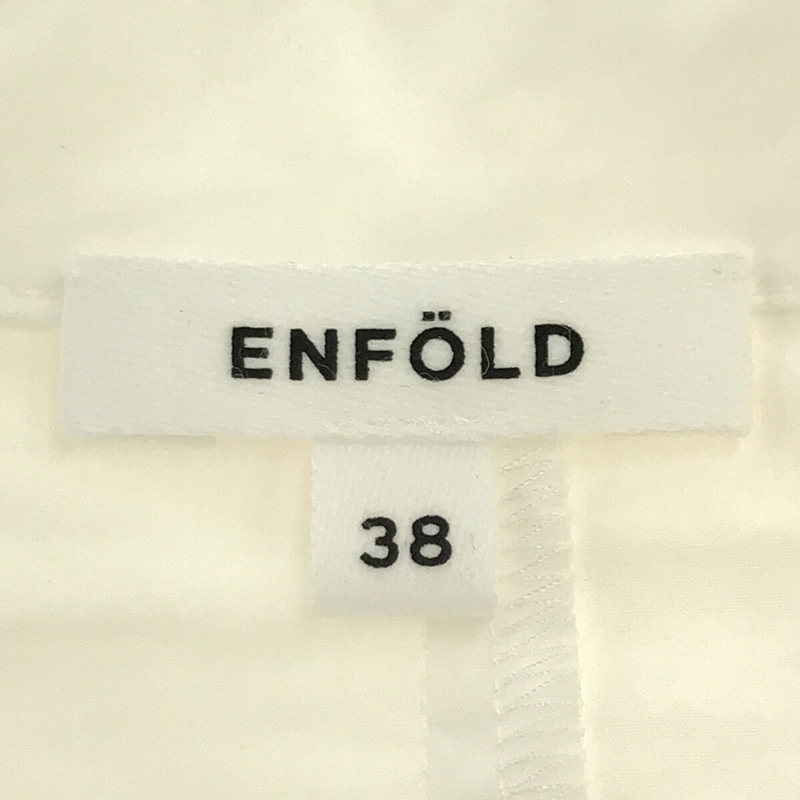 ENFOLD / エンフォルド COタイプライター パフスリーブドレス シャツ ワンピース