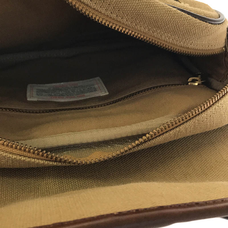 その他 レザー キャンバス フラップ ショルダー バッグ