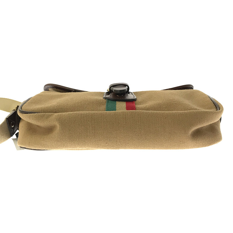 その他 レザー キャンバス フラップ ショルダー バッグ