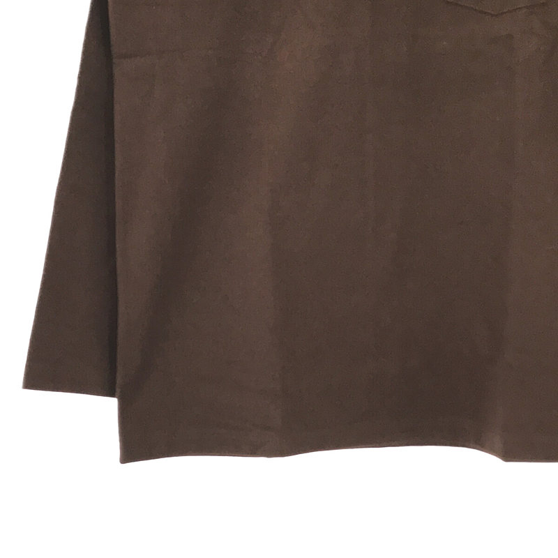 BONCOURA / ボンクラ Heavy Weight Pocket Tee Long Sleeve 肉厚 ヘビーウェイト ポケット ロングスリーブ カットソー ロンT brown