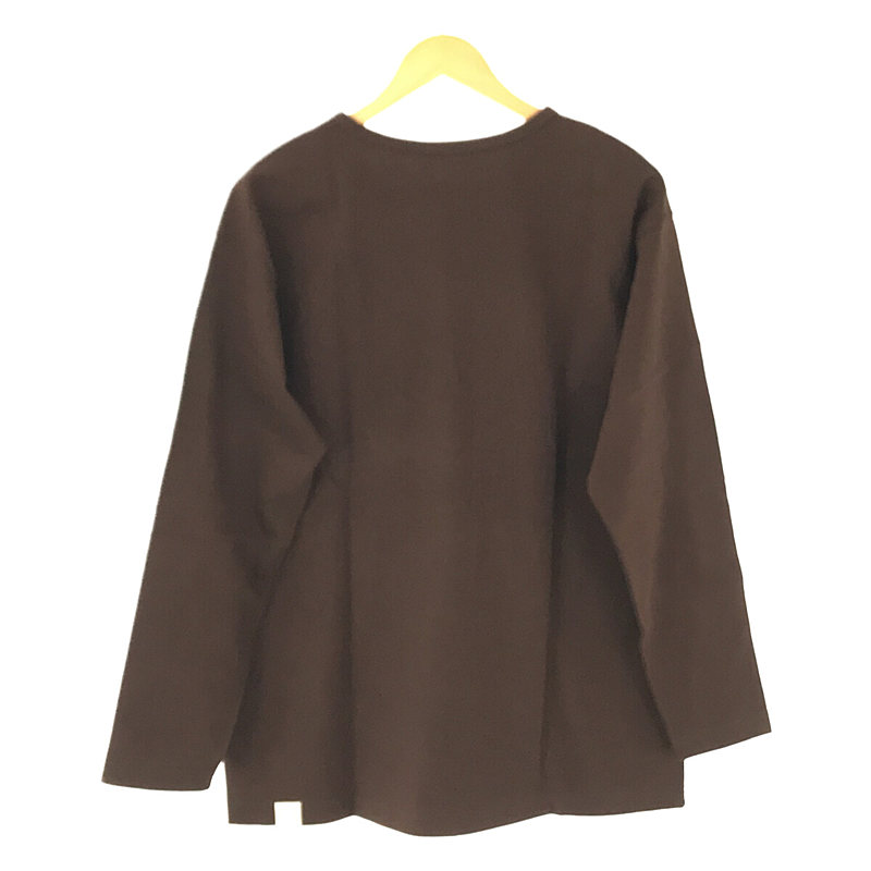 BONCOURA / ボンクラ Heavy Weight Pocket Tee Long Sleeve 肉厚 ヘビーウェイト ポケット ロングスリーブ カットソー ロンT brown