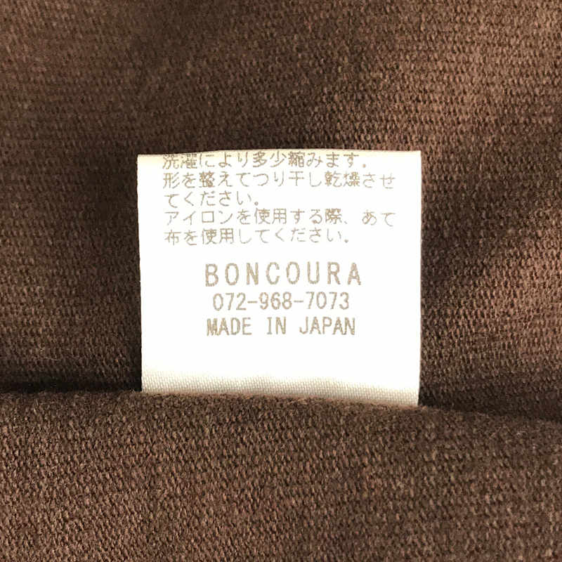 BONCOURA / ボンクラ Heavy Weight Pocket Tee Long Sleeve 肉厚 ヘビーウェイト ポケット ロングスリーブ カットソー ロンT brown