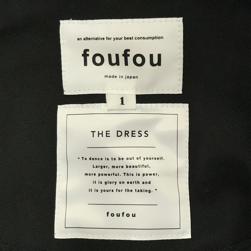 foufou】THE DRESS 15 ガンフラップ ラップワンピース S www