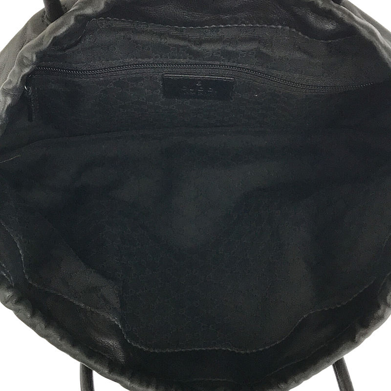 GUCCI / グッチ 4403 2way オールレザー 巾着 ハンドバッグ 保存袋有