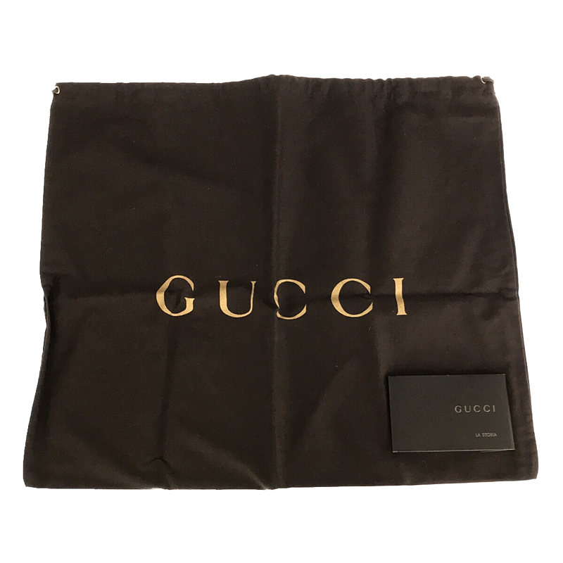 GUCCI / グッチ 4403 2way オールレザー 巾着 ハンドバッグ 保存袋有