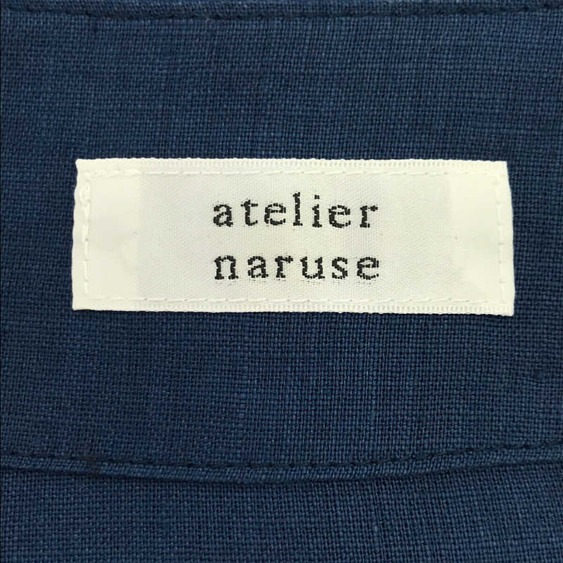atelier naruse / アトリエナルセ linen shirt cardigan インディゴ リネンシャツカーディガン