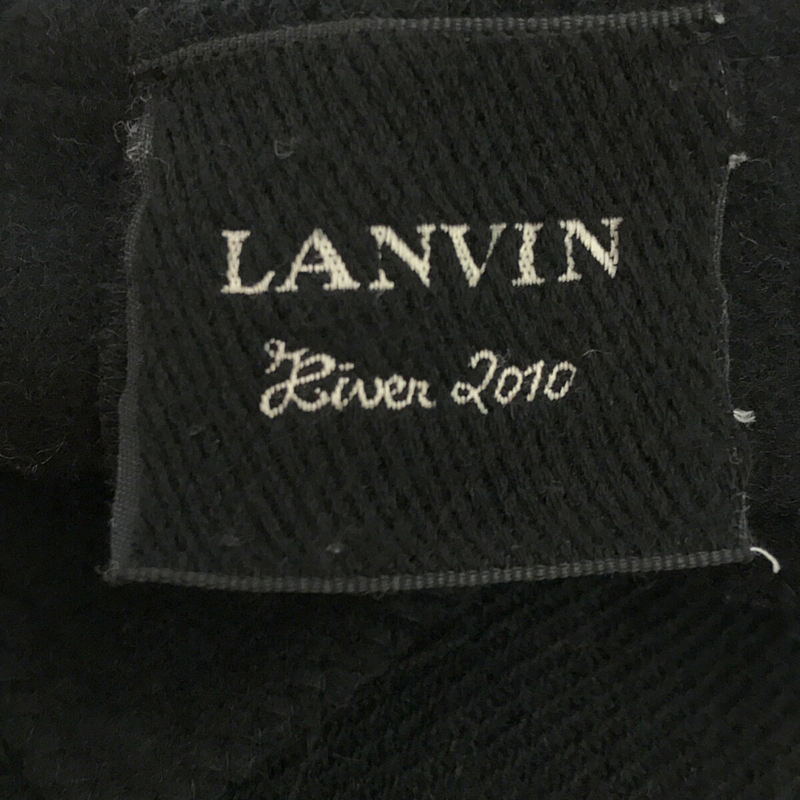 LANVIN / ランバン ウール カットオフ オーバーシルエット ノーカラー ロング コート