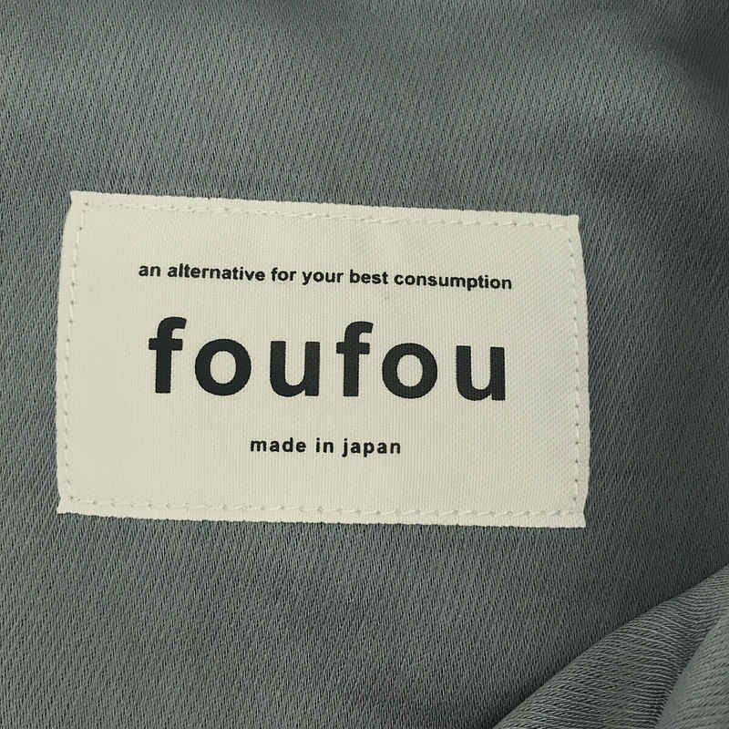 foufou / フーフー open collar satin blouse オープンカラーサテンブラウス