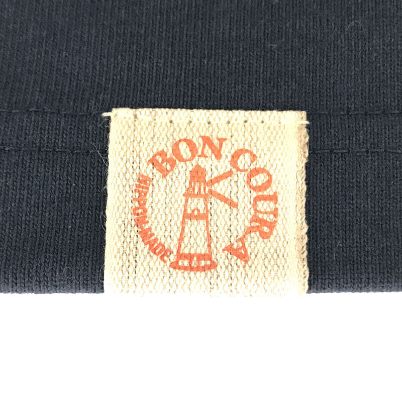 BONCOURA / ボンクラ Heavy Weight Pocket Tee Long Sleeve 肉厚 ヘビーウェイト ポケット ロングスリーブ カットソー ロンT navy