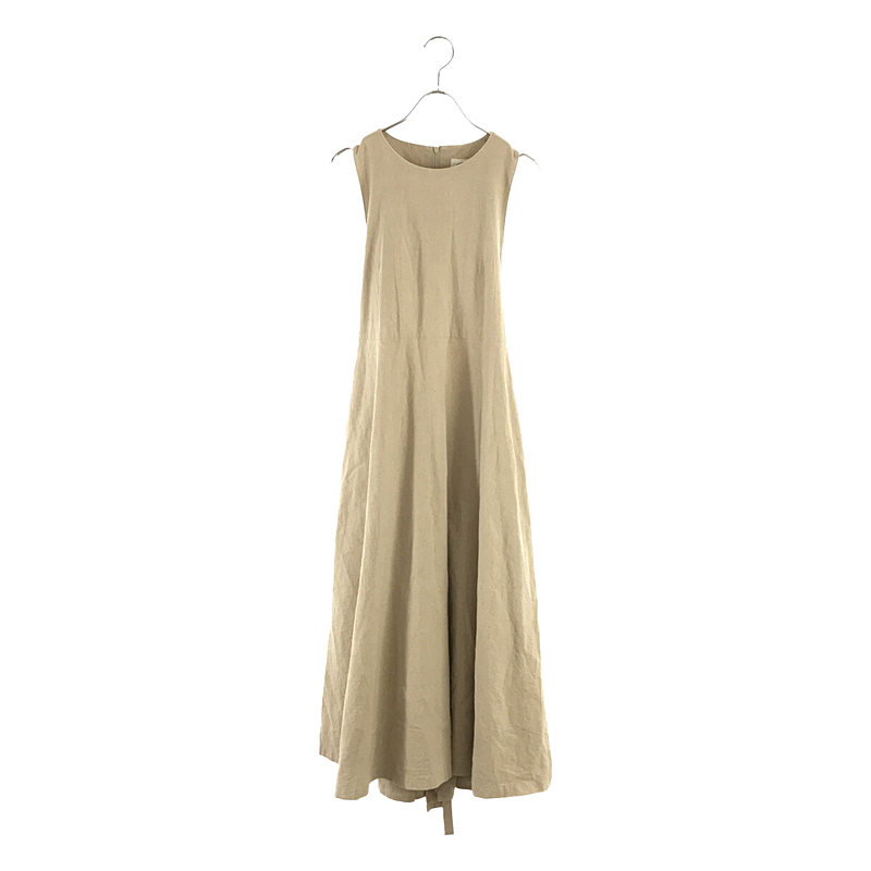 “ギャザーを寄せて”curtain dress -summer- sand beige ドレス ワンピース