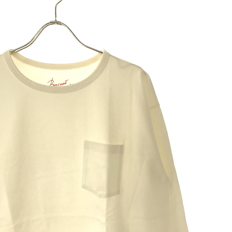 BONCOURA / ボンクラ Heavy Weight Pocket Tee Long Sleeve 肉厚 ヘビーウェイト ポケット ロングスリーブ カットソー ロンT white