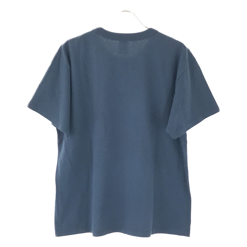 TACOMA FUJI RECORDS / タコマフジレコーズ コットン 2段 ロゴ クルーネック カットソー Tシャツ navy