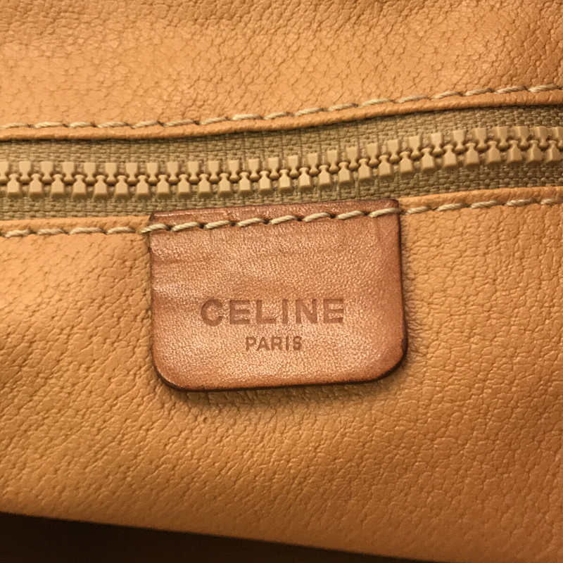 CELINE / セリーヌ イタリア製 レザー マカダム セカンド クラッチバッグ