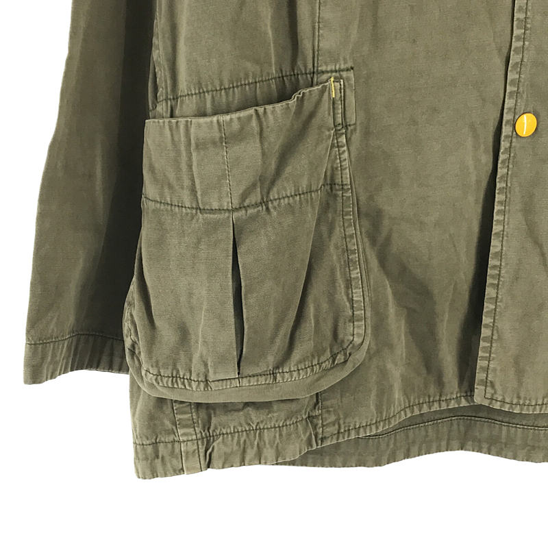 PORTER CLASSIC / ポータークラシック POPLIN SHIRT JACKET - OLIVE ポプリンシャツジャケット ミリタリー カバーオール