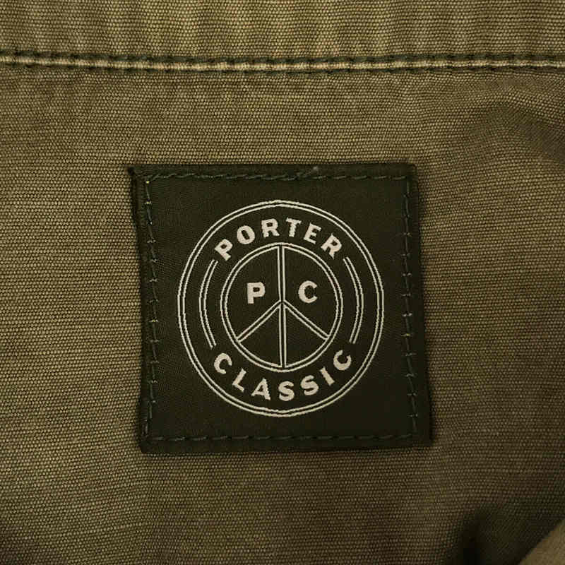 PORTER CLASSIC / ポータークラシック POPLIN SHIRT JACKET - OLIVE ポプリンシャツジャケット ミリタリー カバーオール