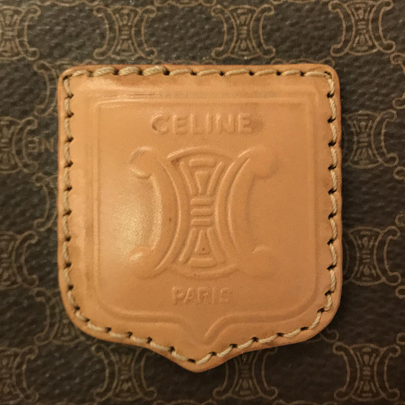 CELINE / セリーヌ レザー マカダム ボストン バッグ