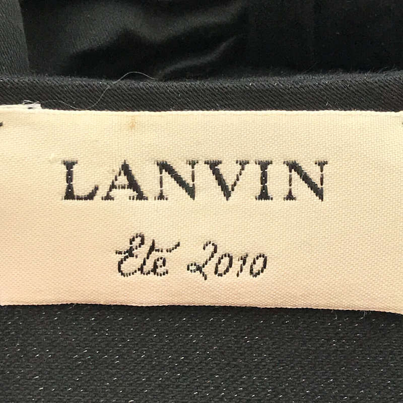 LANVIN / ランバン コットン バックリボン フラワー 装飾 ドレス ワンピース