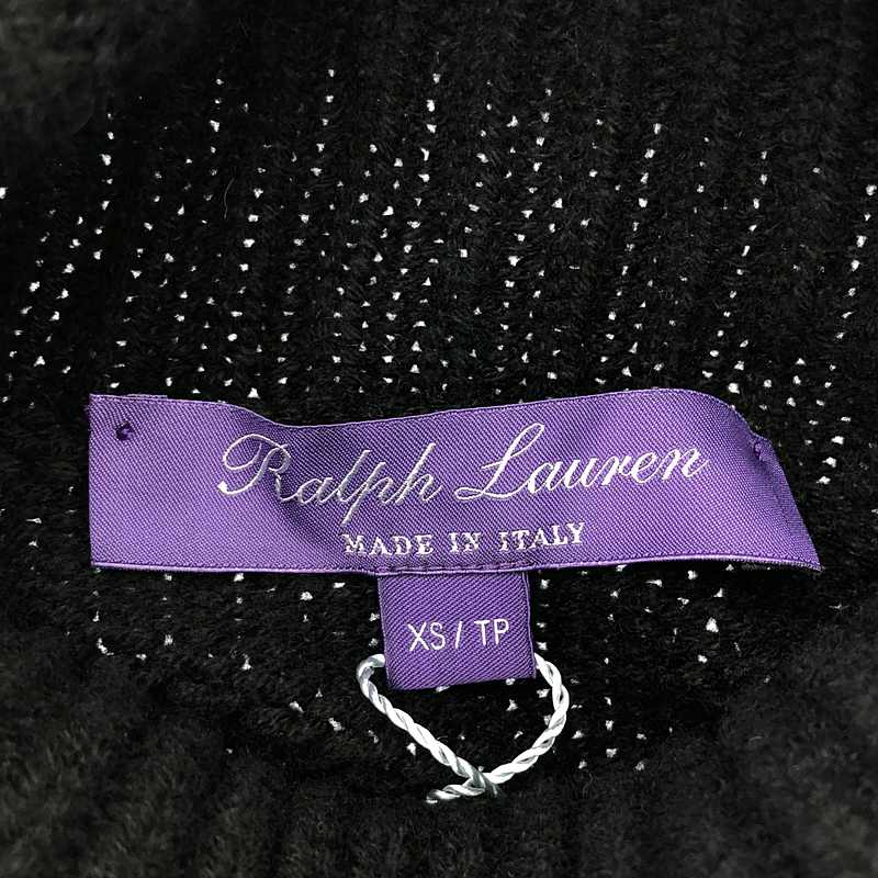 RALPH LAUREN PURPLE LABEL / ラルフローレンパープルレーベル cashmere 100％ / カシミヤ ロゴ タートルネック ニット プルオーバー