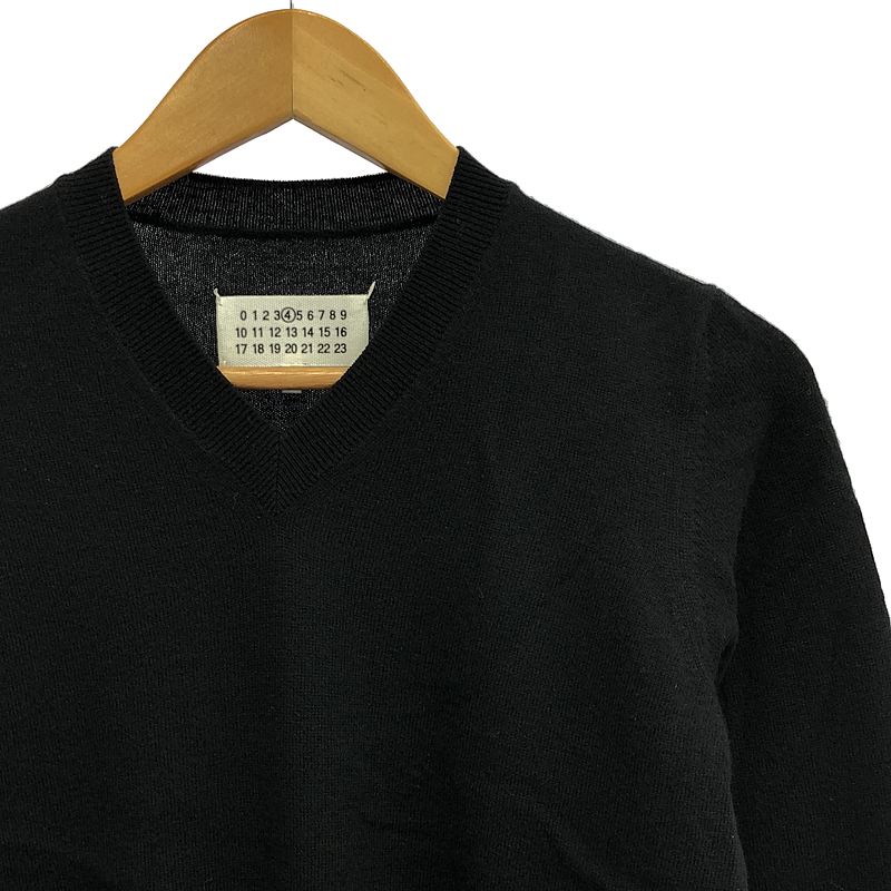 Maison Margiela / メゾンマルジェラ レザー エルボーパッチ ウール ニット プルオーバー