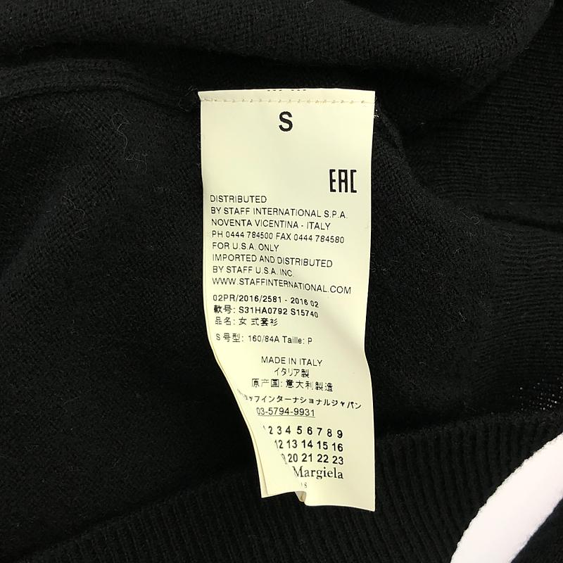 Maison Margiela / メゾンマルジェラ レザー エルボーパッチ ウール ニット プルオーバー