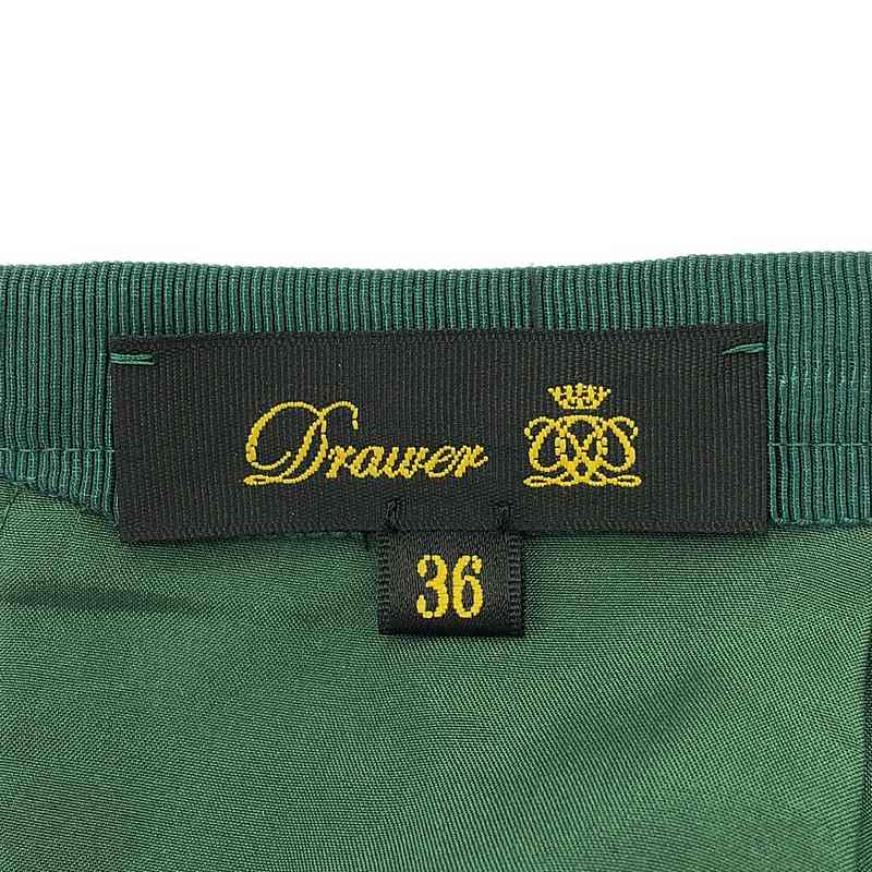 Drawer / ドゥロワー シルク混 タータンチェック ロング スカート