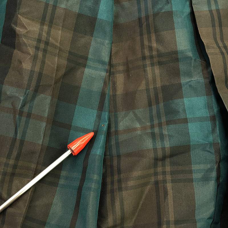 Drawer / ドゥロワー シルク混 タータンチェック ロング スカート