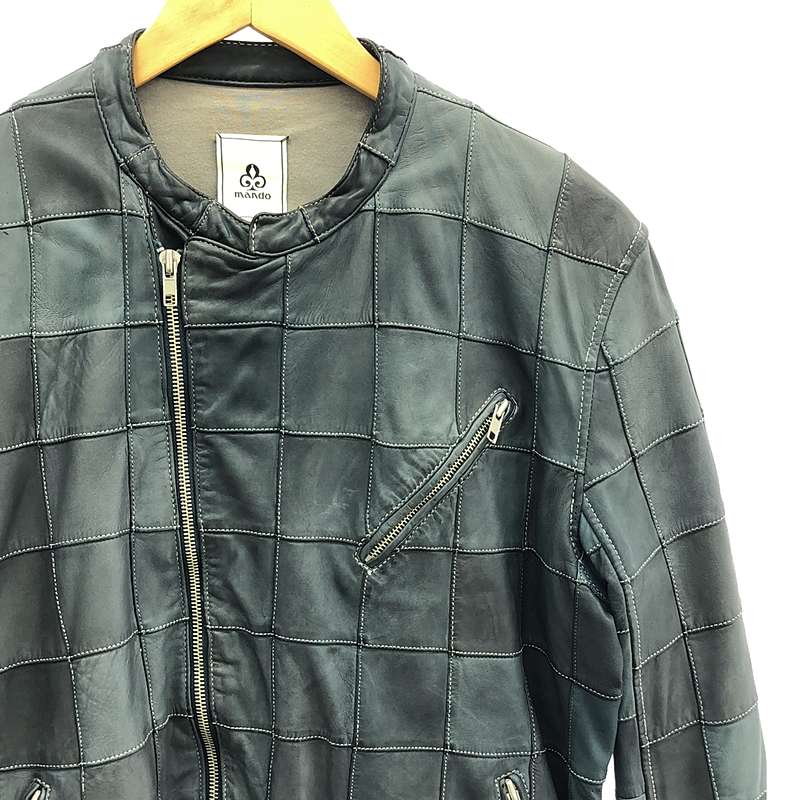 mando / マンド 羊革 ラムレザー パッチワーク ジャケット / 総裏地