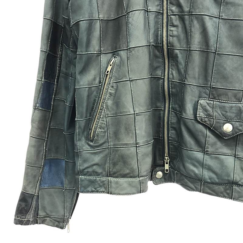 mando / マンド 羊革 ラムレザー パッチワーク ジャケット / 総裏地