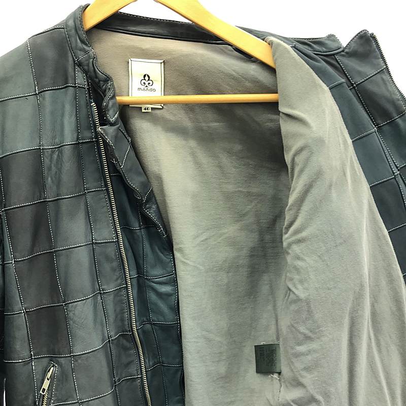 mando / マンド 羊革 ラムレザー パッチワーク ジャケット / 総裏地