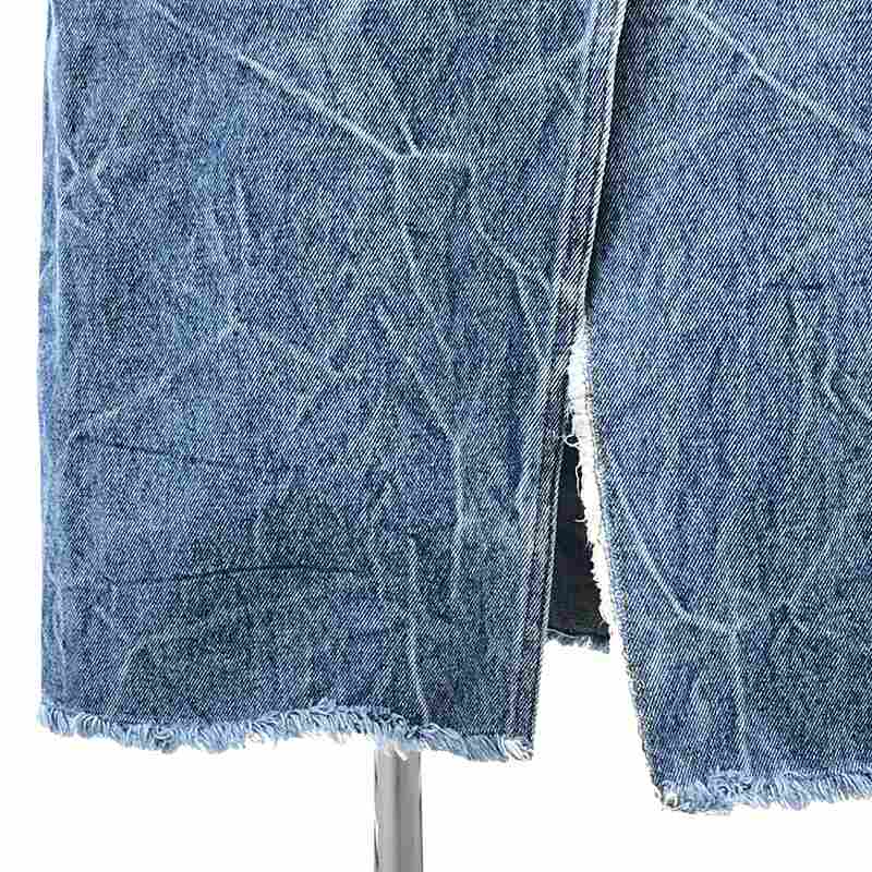 DRIES VAN NOTEN / ドリスヴァンノッテン ケミカルウォッシュ デニムスリット スカート