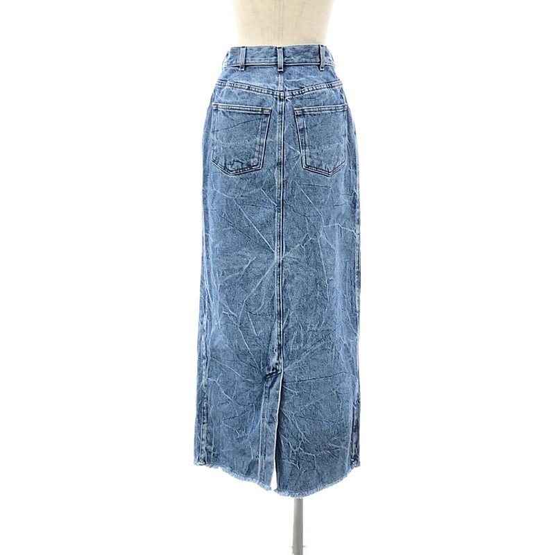 DRIES VAN NOTEN / ドリスヴァンノッテン ケミカルウォッシュ デニムスリット スカート