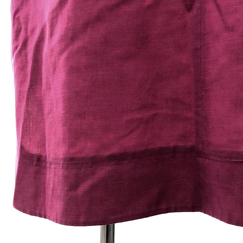 ebure / エブール リネン混 キーネック ロングワンピース